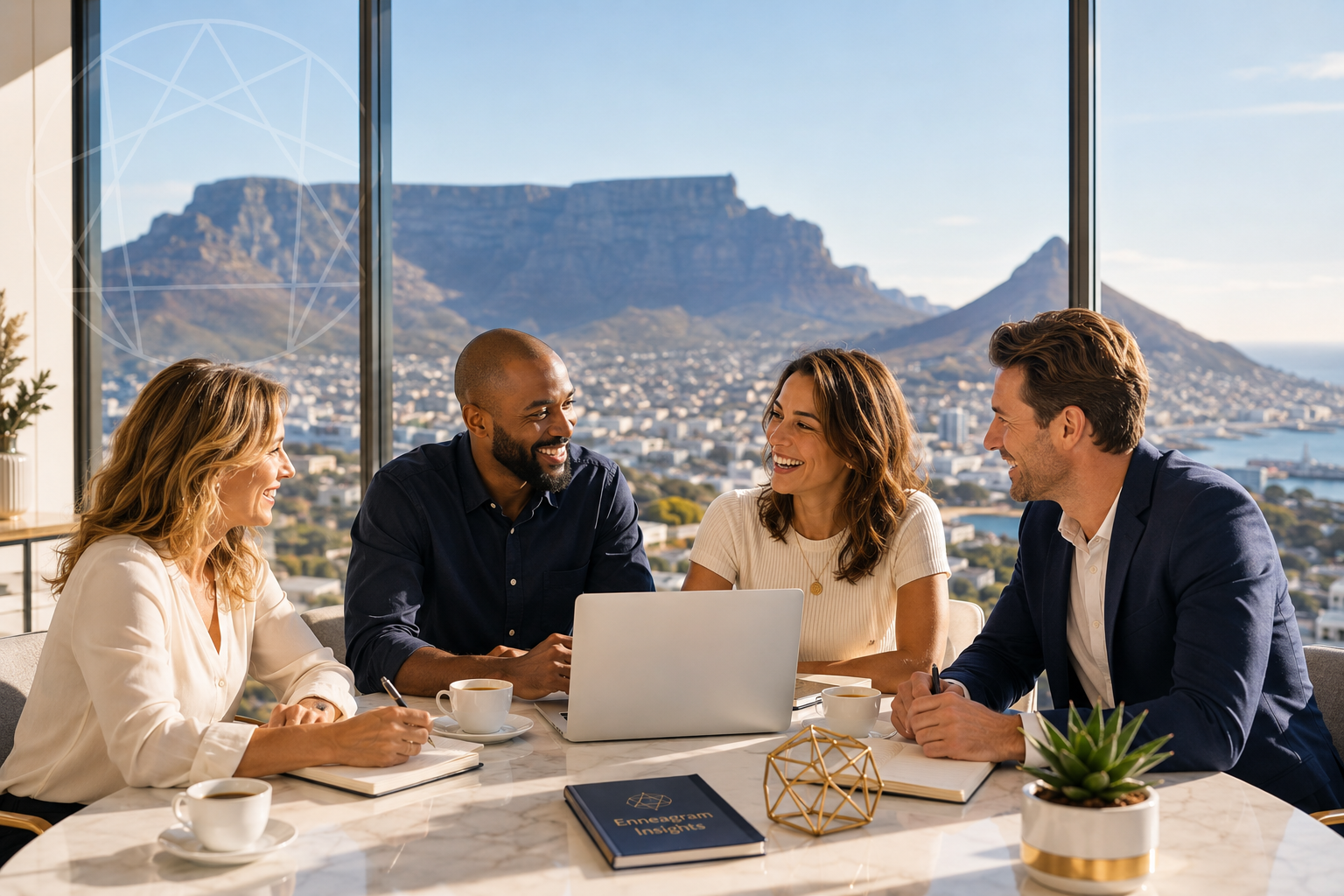 Team collaboration with Table Mountain, Cape Town